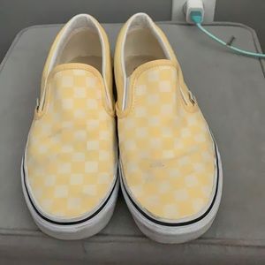 Light Yellow Checkered Vans